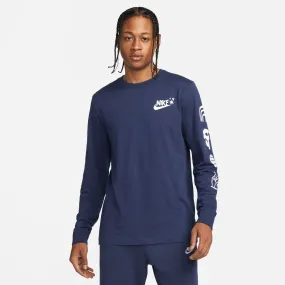 Nike Navy Long Sleeve Men's Tee Sportswear