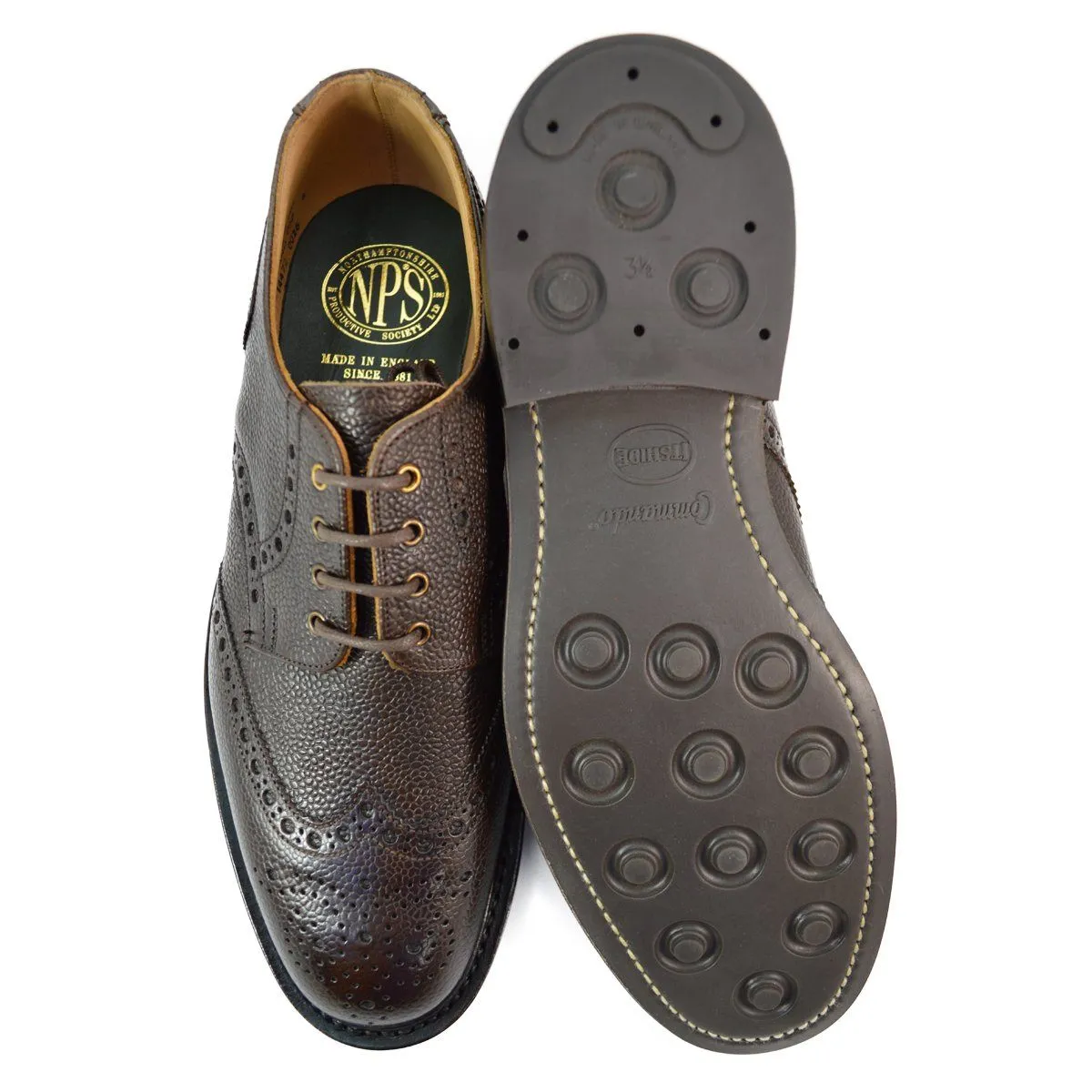 NPS Wilson Brogue Shoes - Walnut Grain Itshide Sole