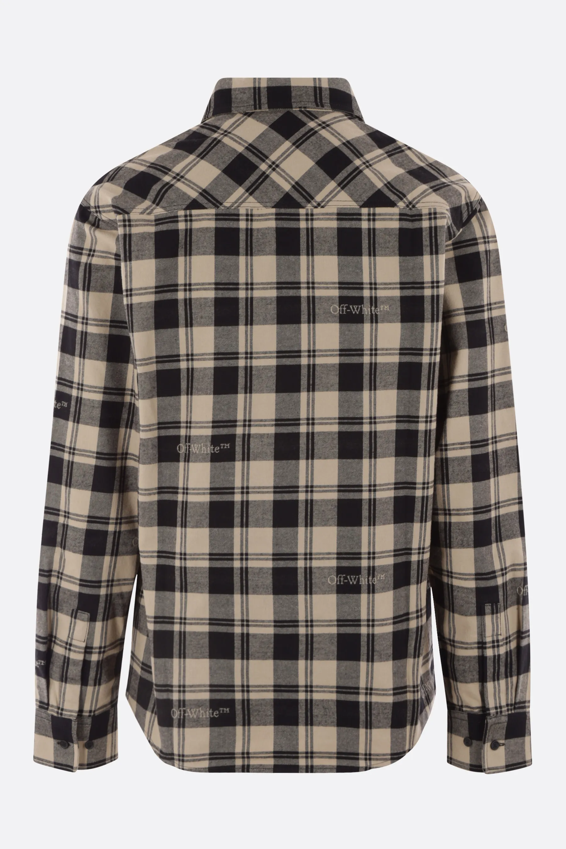 Off-White  |Other Plaid Patterns Street Style Long Sleeves Plain Logo