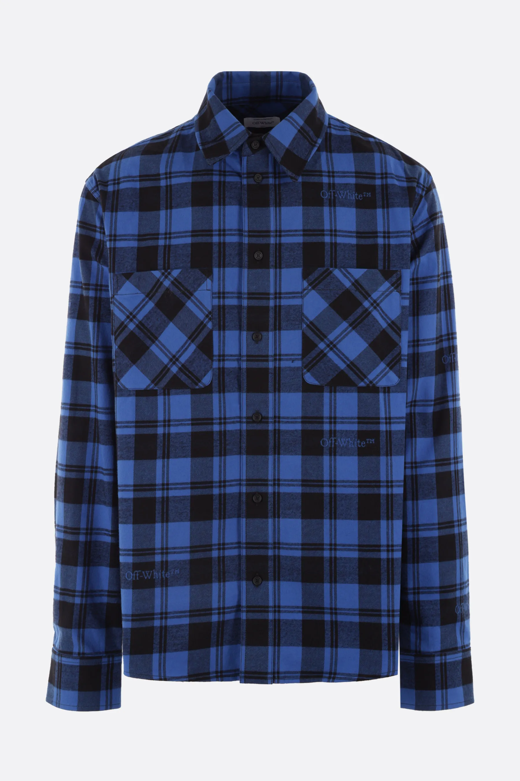 Off-White  |Other Plaid Patterns Street Style Long Sleeves Plain Logo