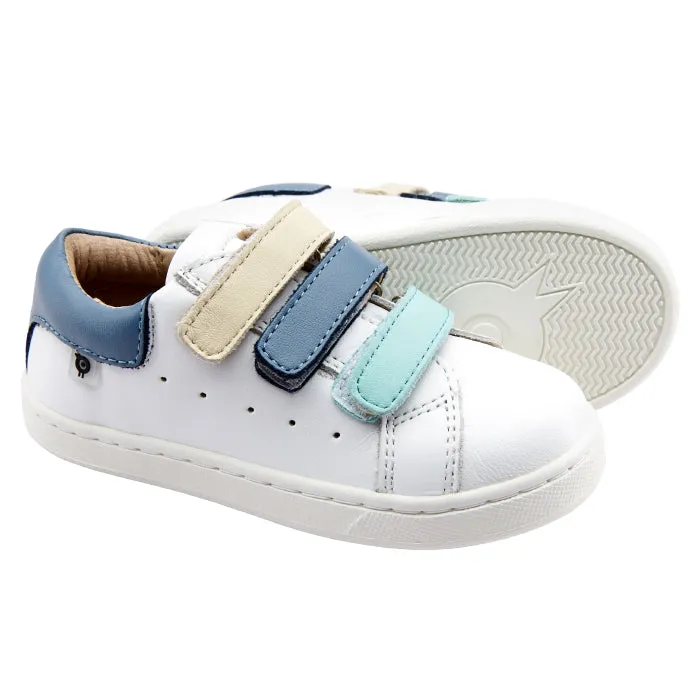 Old Soles Triester Shoe Snow White, Indigo Blue, Jade Green, Cream