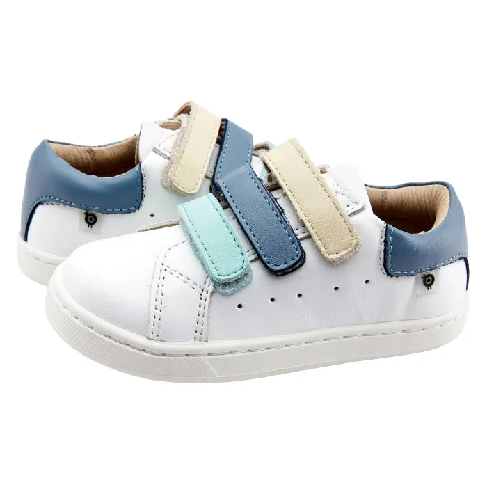 Old Soles Triester Shoe Snow White, Indigo Blue, Jade Green, Cream