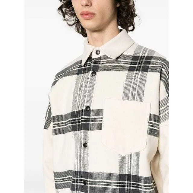 Palm Angels  |Tartan Other Plaid Patterns Unisex Street Style Long Sleeves