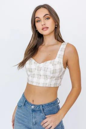 Plaid Bra Top