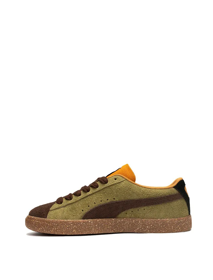 Puma Suede Vintage Trainers Dark Chocolate Burnt Olive