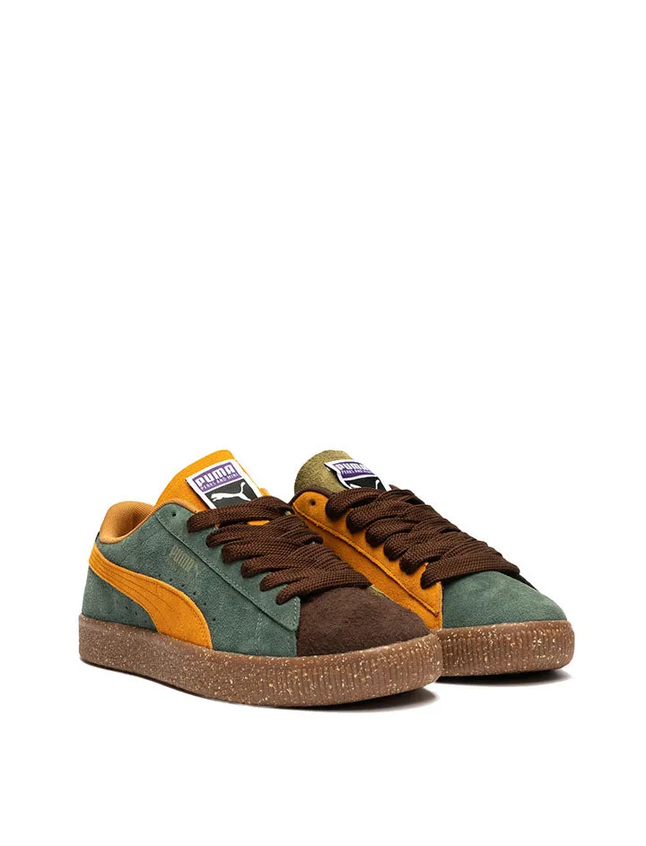 Puma Suede Vintage Trainers Dark Chocolate Burnt Olive