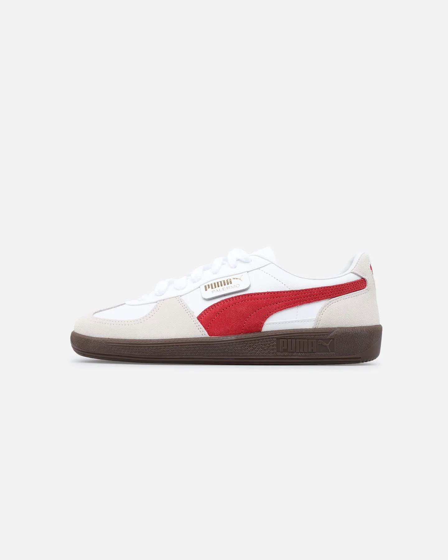 Puma white/red leather sneakers