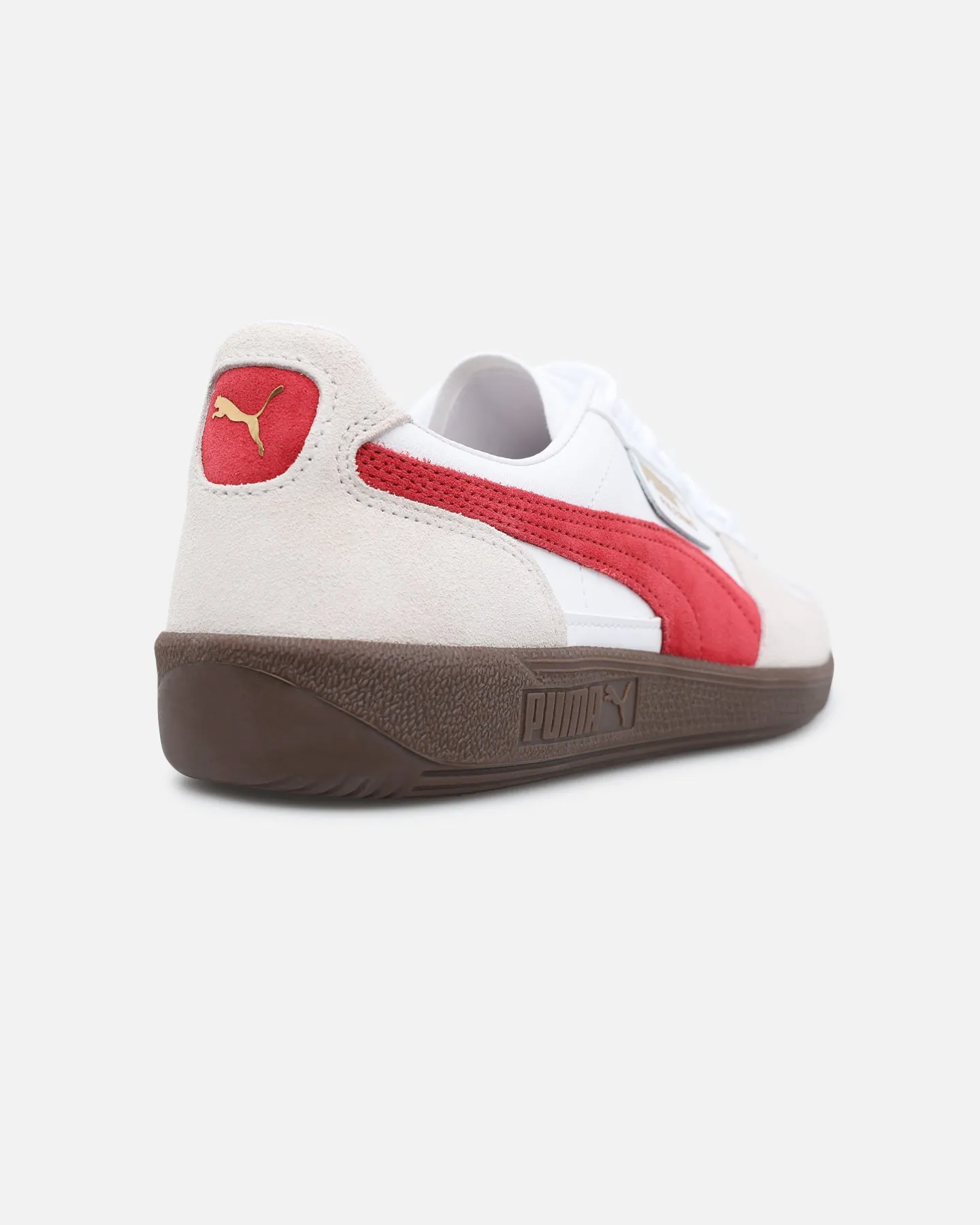 Puma white/red leather sneakers