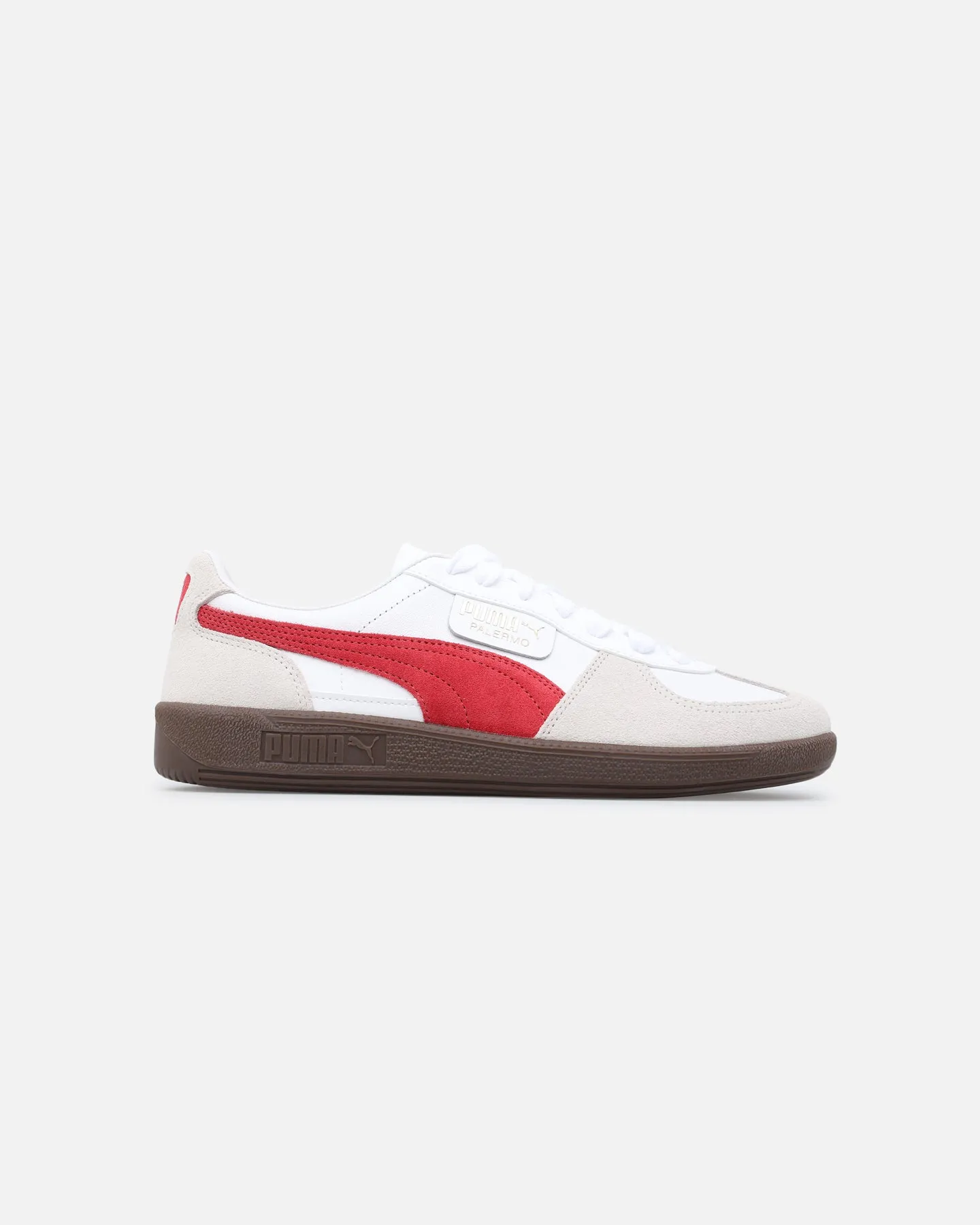 Puma white/red leather sneakers