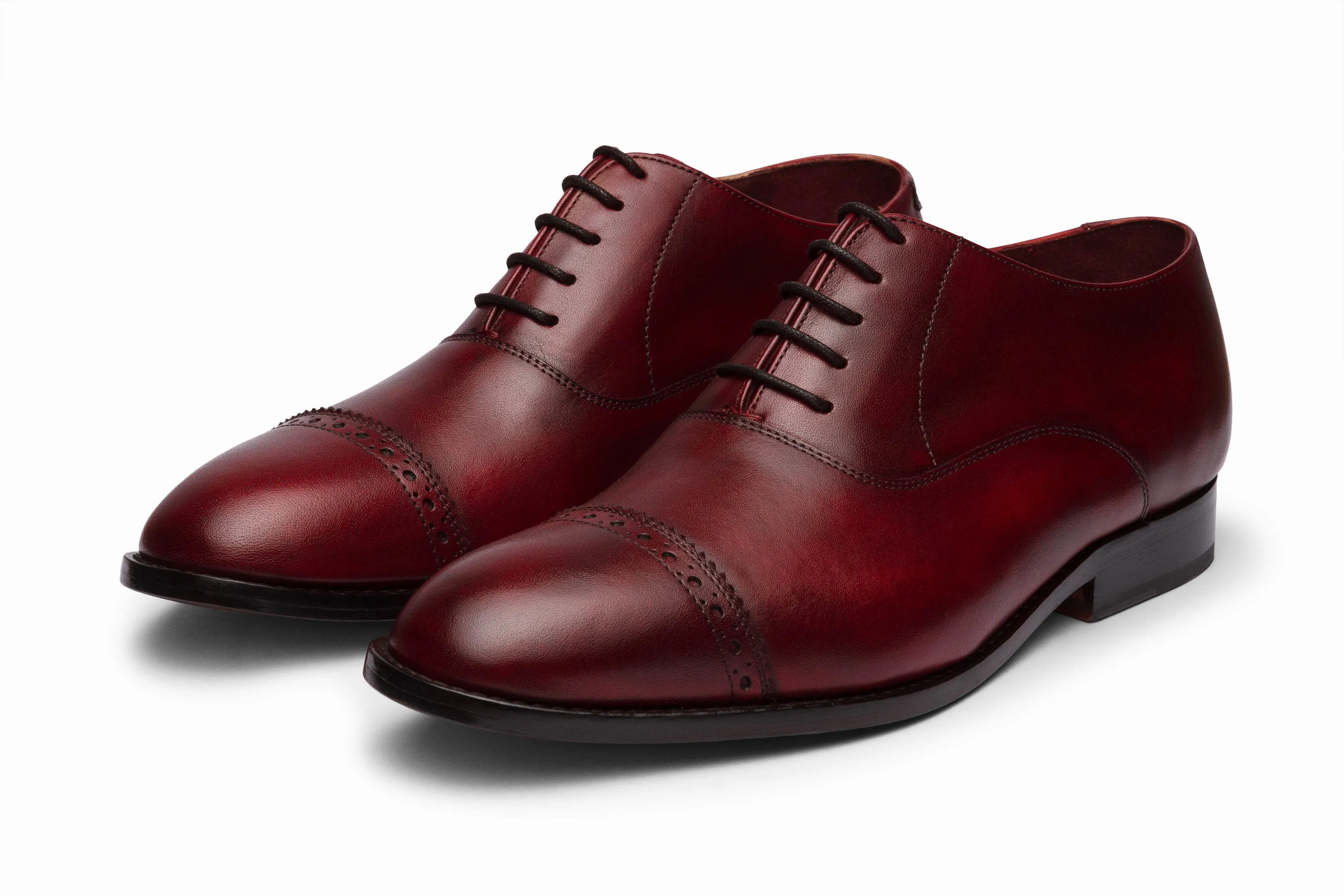 Quarter Brogue Oxford - Deep Red-Brown