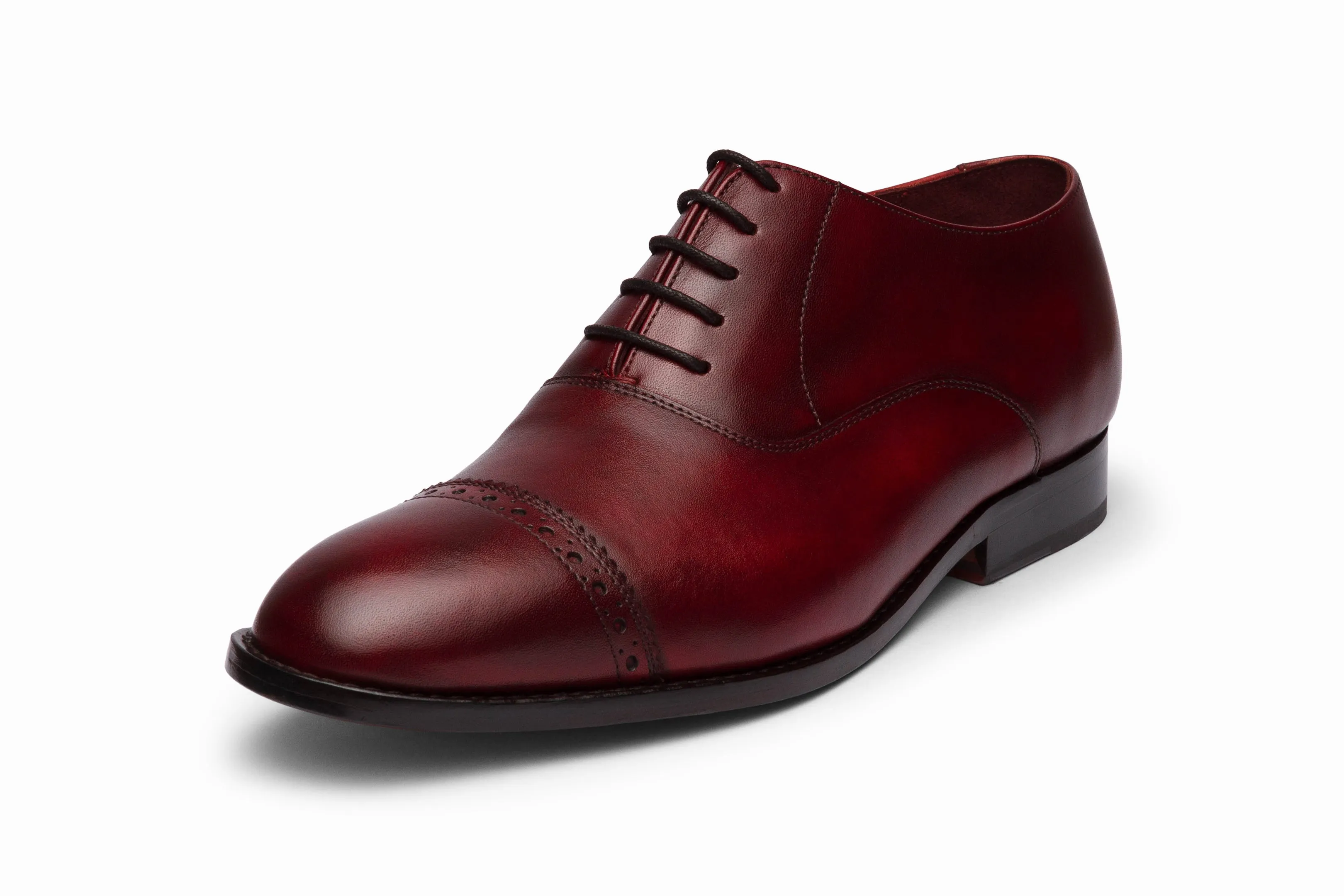 Quarter Brogue Oxford - Deep Red-Brown