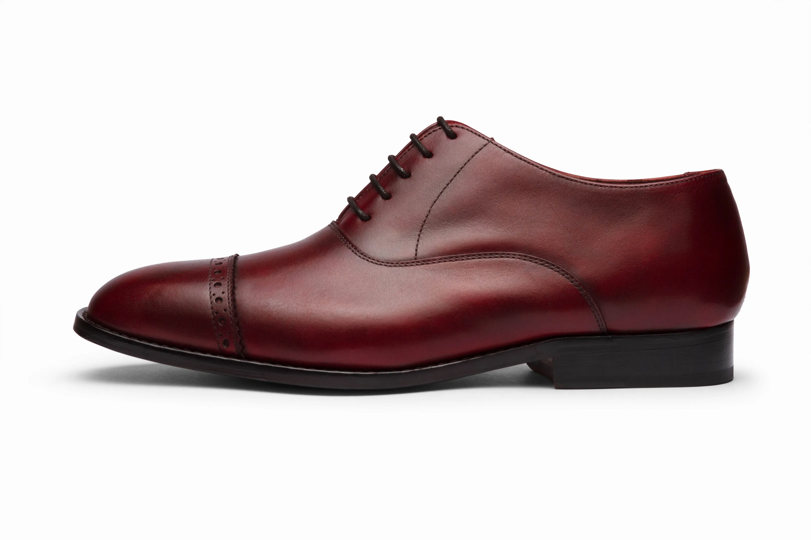 Quarter Brogue Oxford - Deep Red-Brown