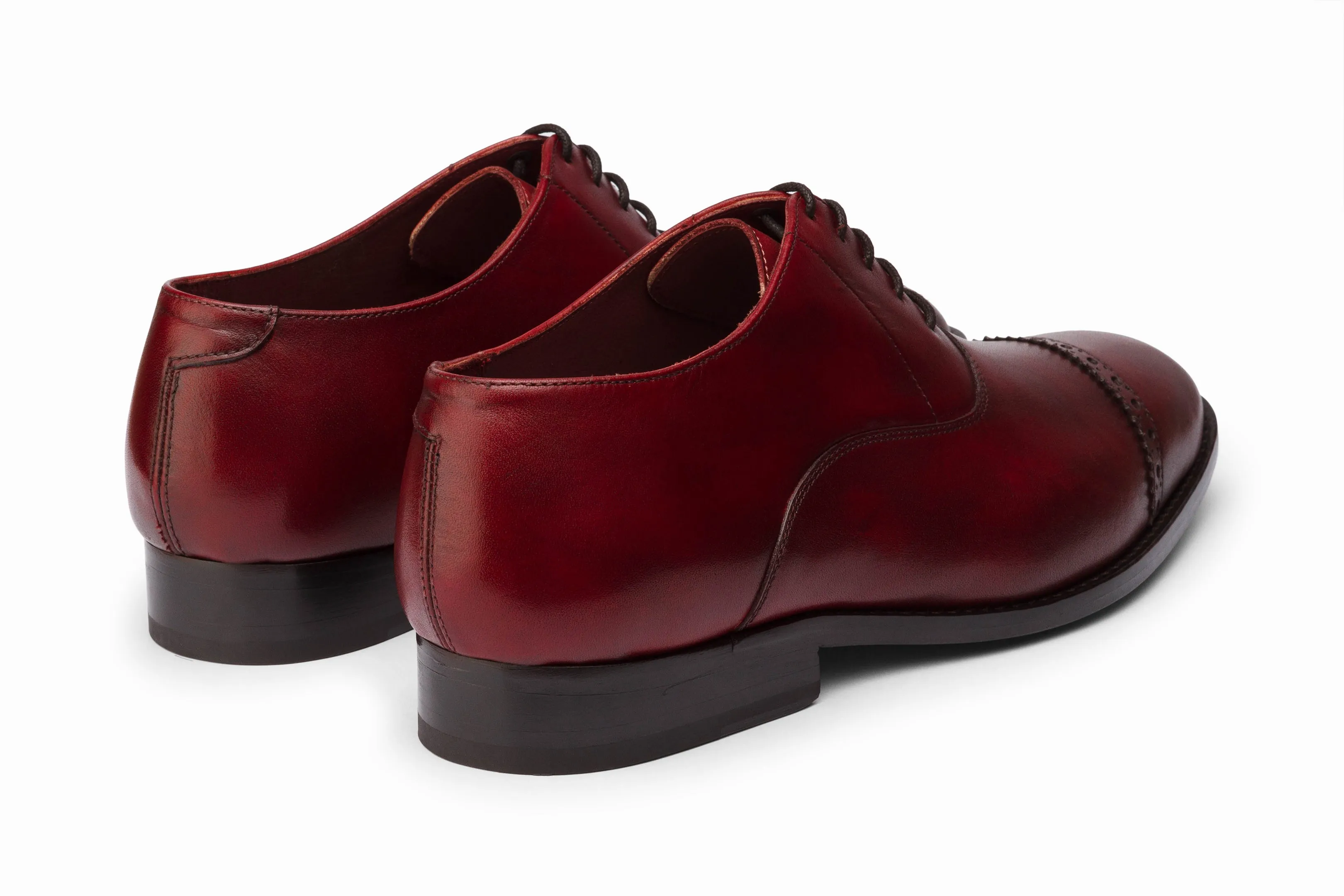 Quarter Brogue Oxford - Deep Red-Brown