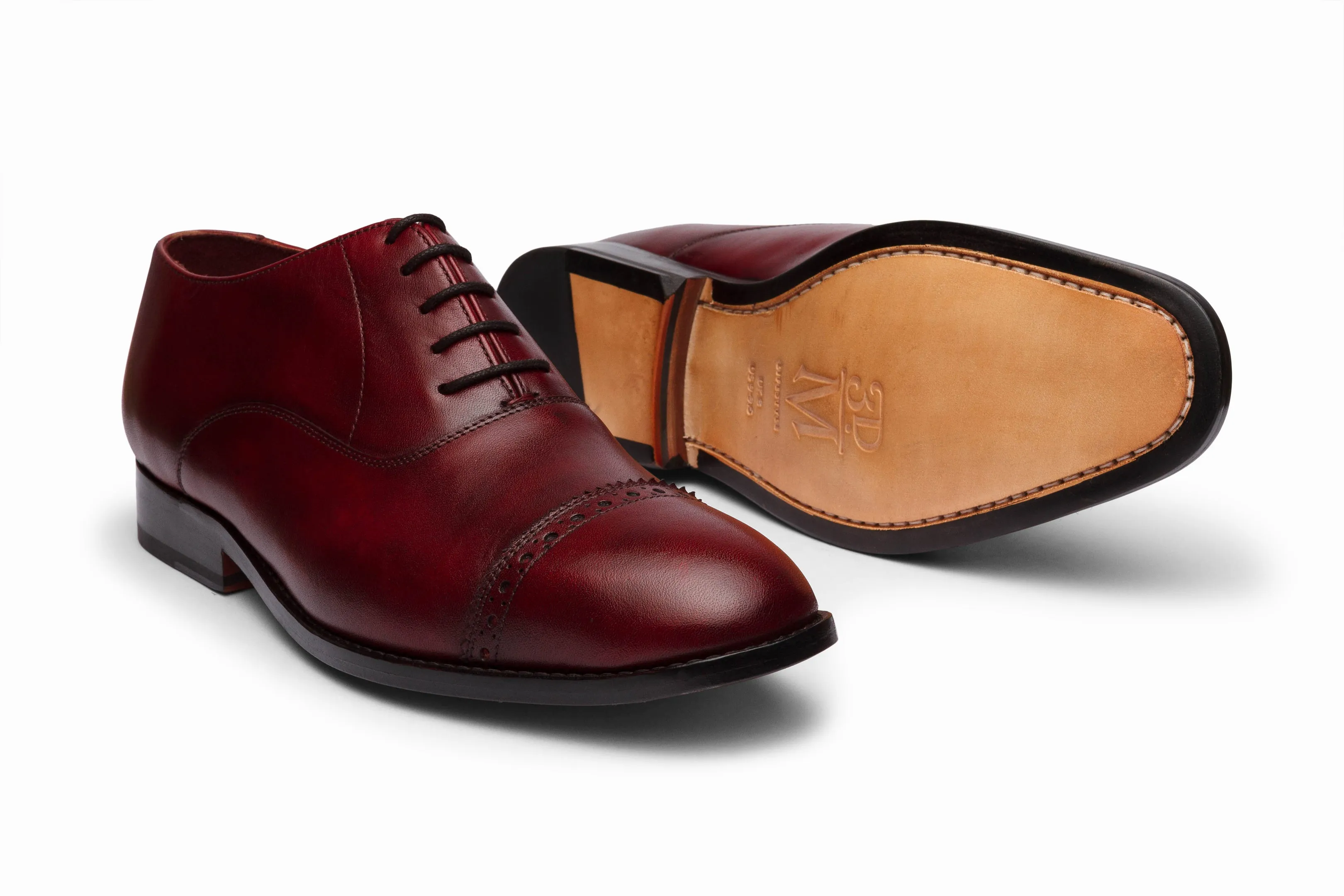 Quarter Brogue Oxford - Deep Red-Brown