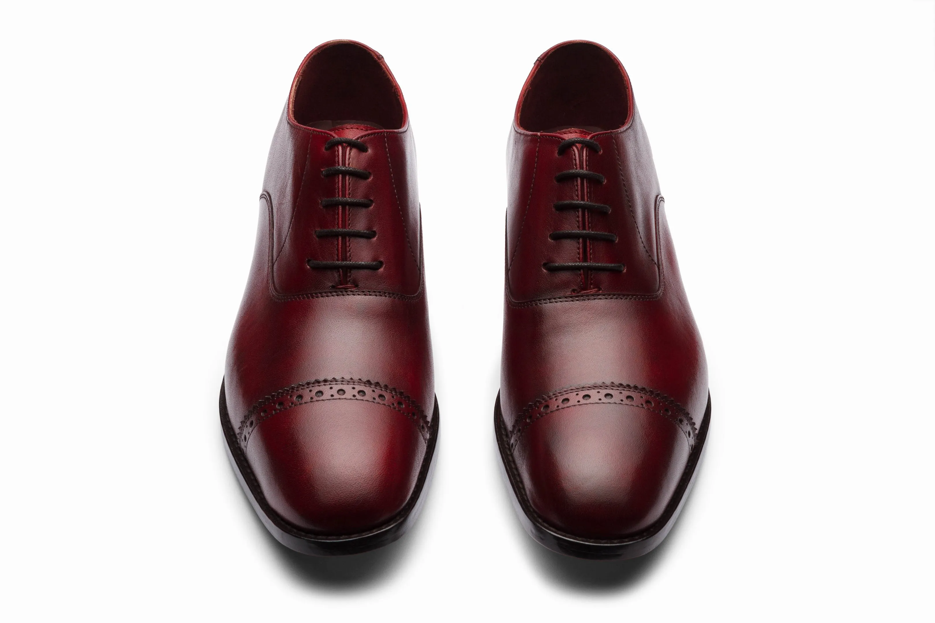 Quarter Brogue Oxford - Deep Red-Brown