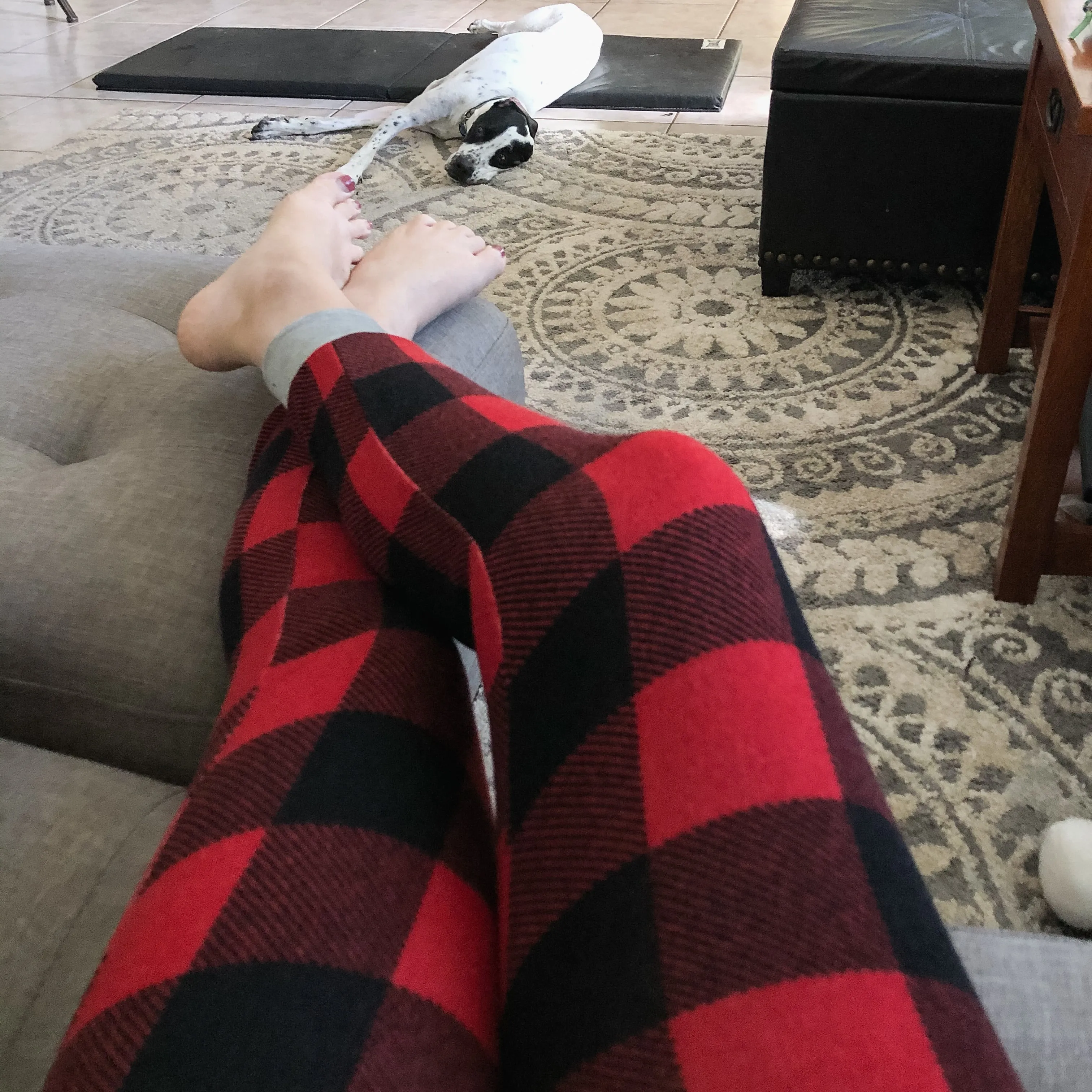 Red Buffalo Plaid Joggers