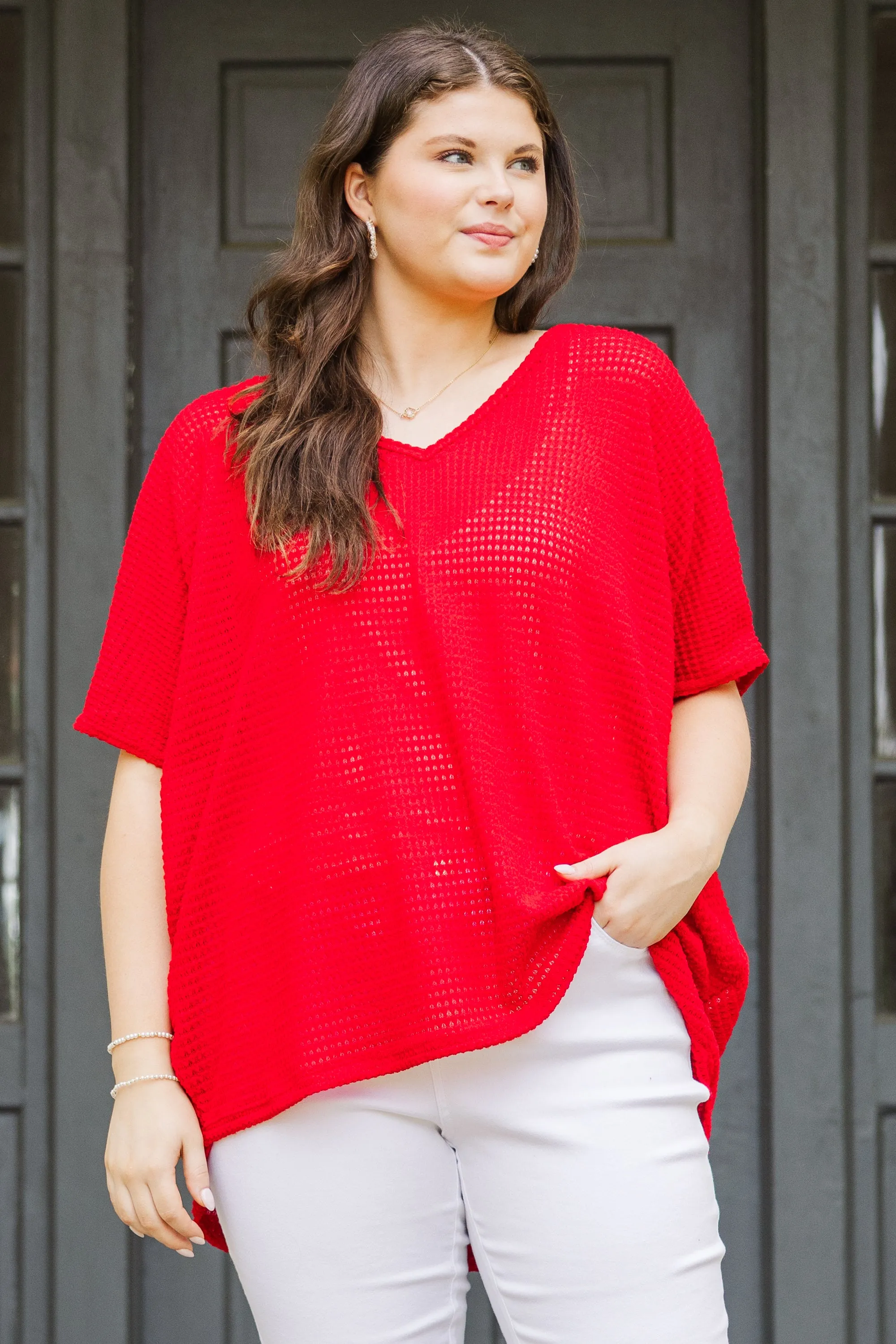 Red Dolman Tunic - Take Care Of Me