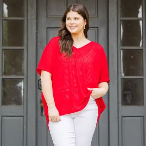 Red Dolman Tunic - Take Care Of Me