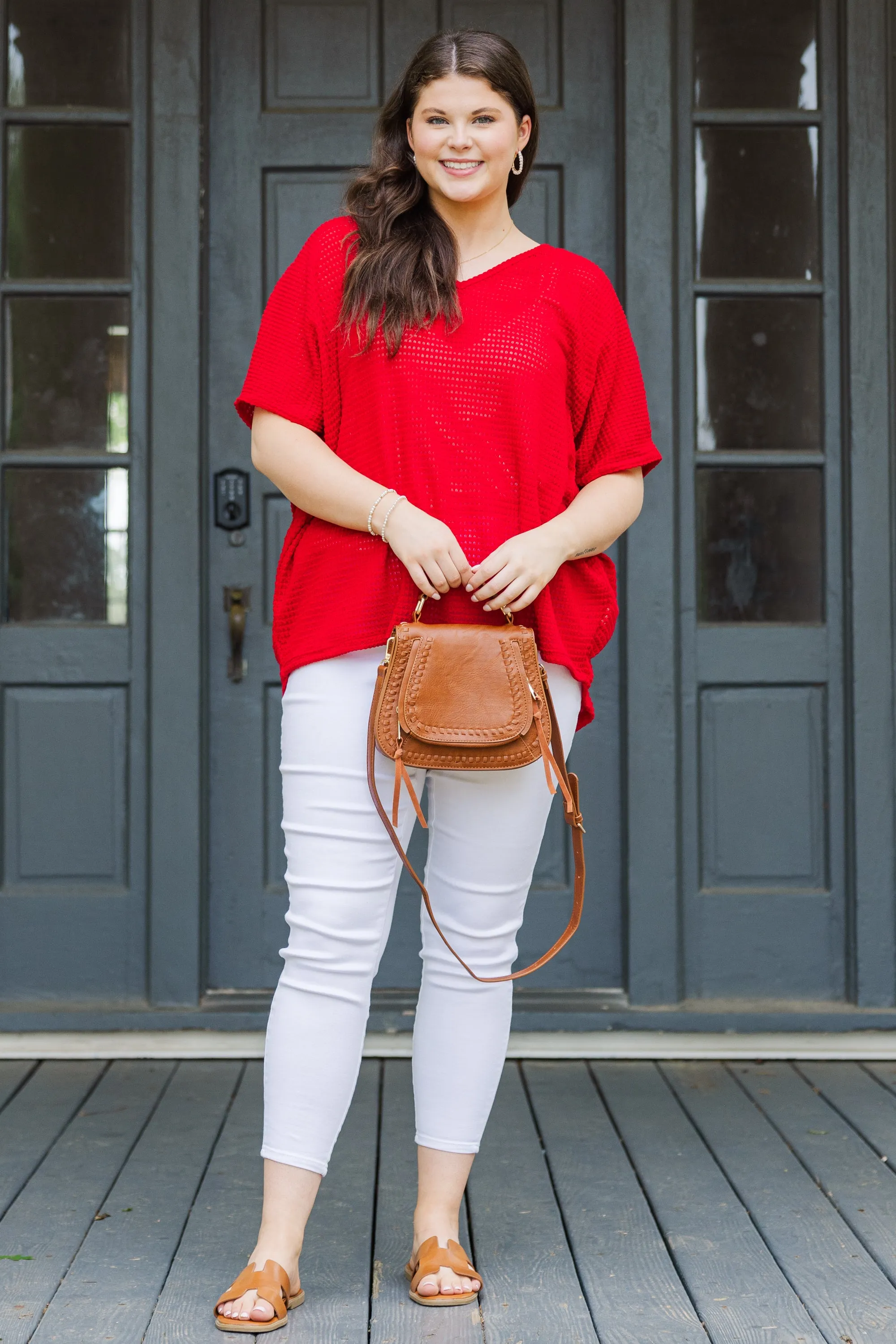 Red Dolman Tunic - Take Care Of Me