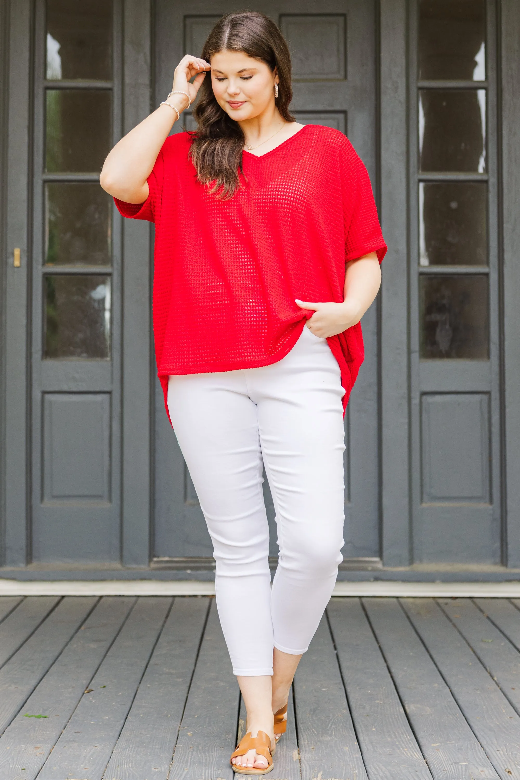 Red Dolman Tunic - Take Care Of Me