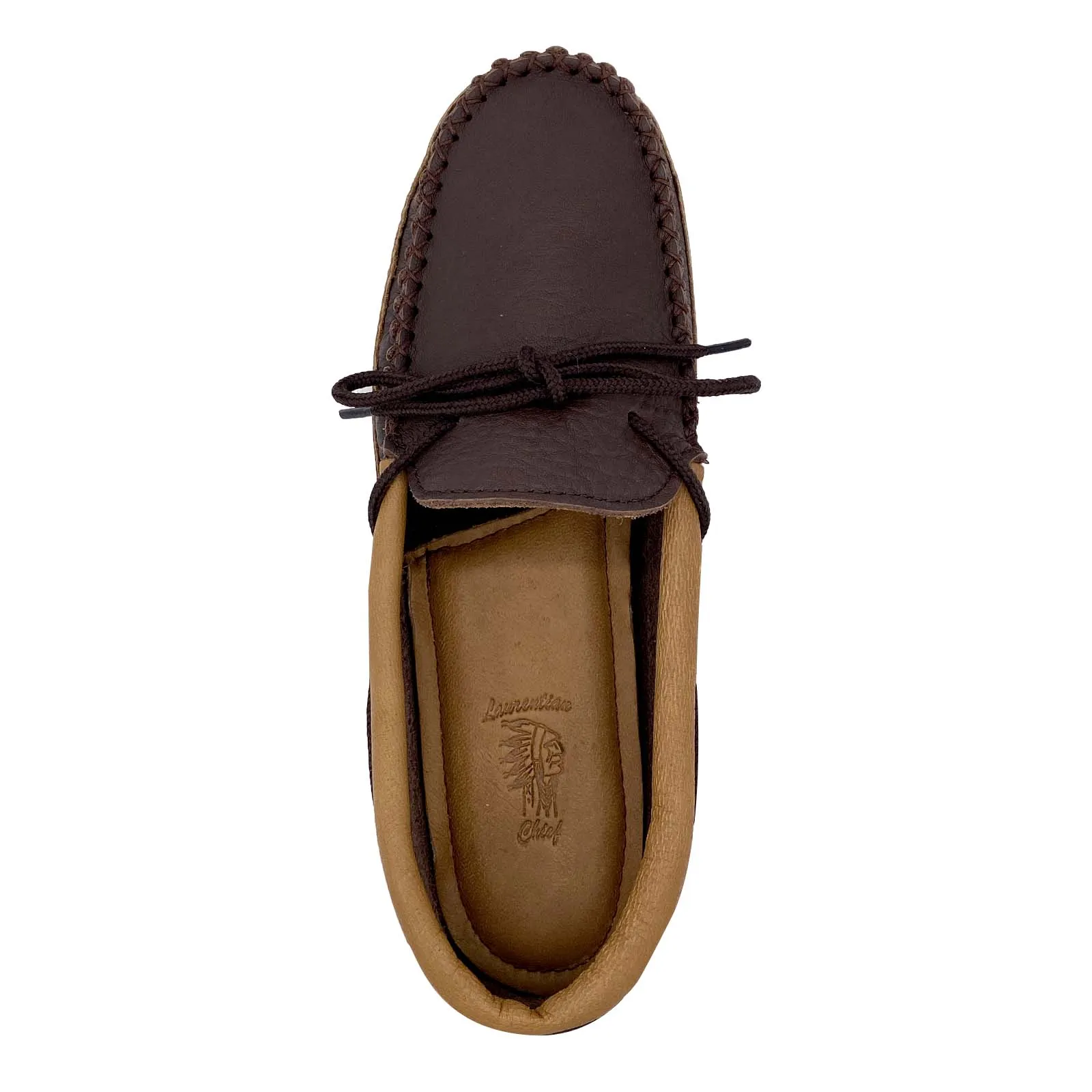 Rubber Sole Elk & Moose Hide Leather Moccasins