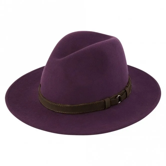 Schoffel Womens Willow Fedora Hat in Grape