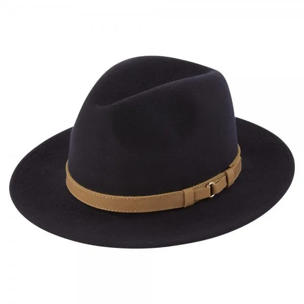 Schoffel Womens Willow Fedora Hat in Navy