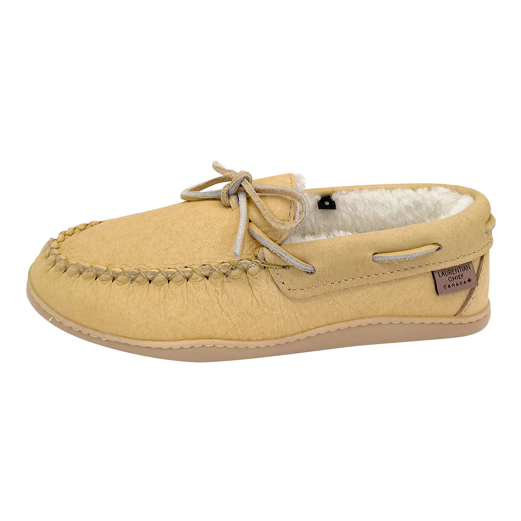 Sheepskin Lined Leather Moccasins for Women