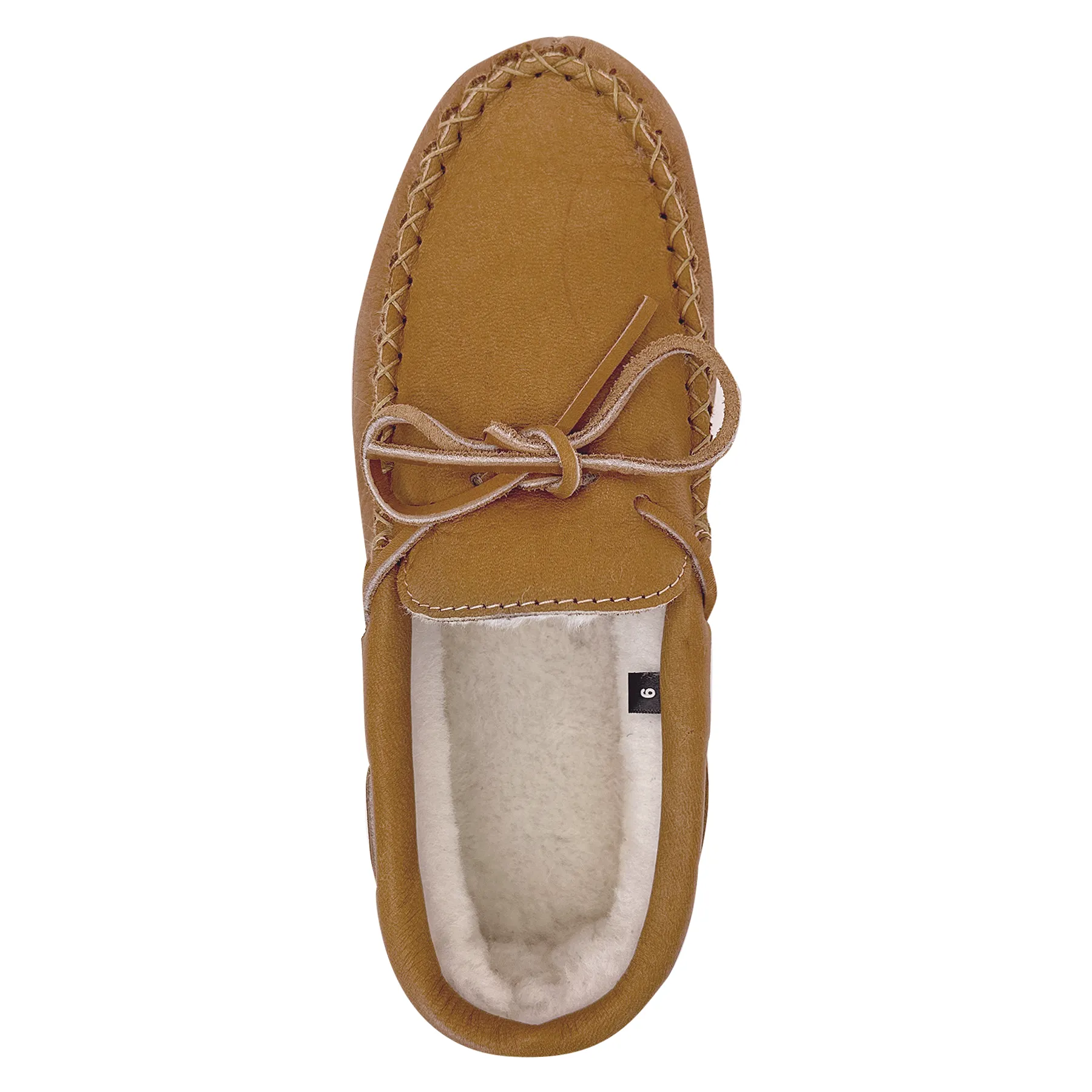 Sheepskin Lined Leather Moccasins for Women