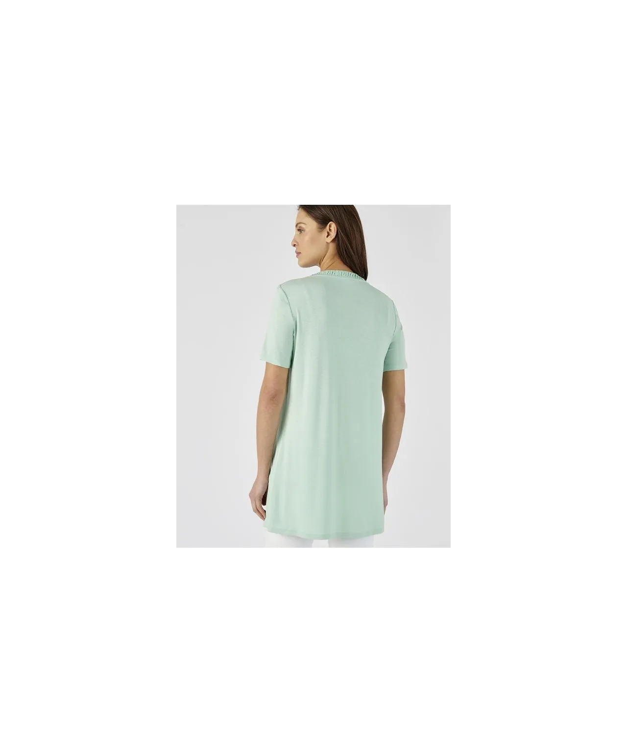 Skin Soft Short Sleeved Neck Detail Tunic