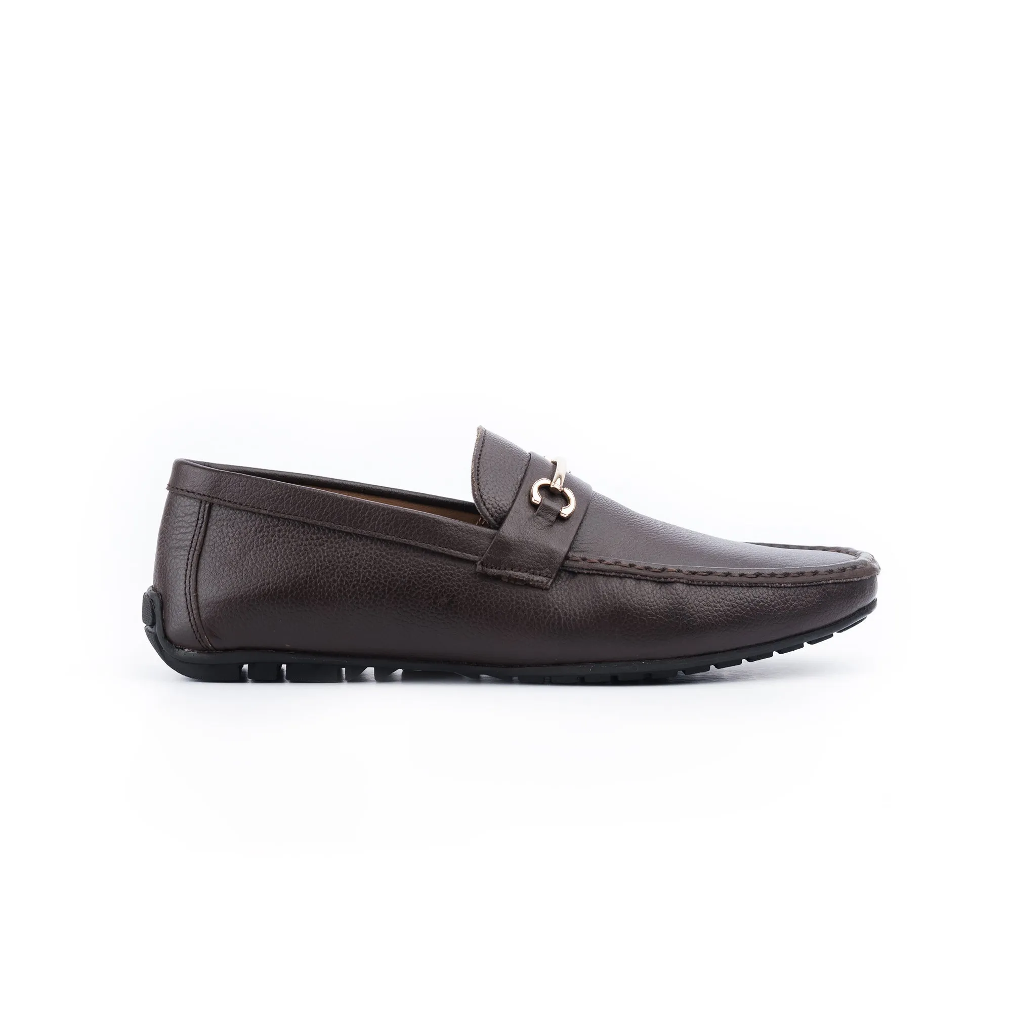 Strapped Horse Bit Buckled Moccasins Brown