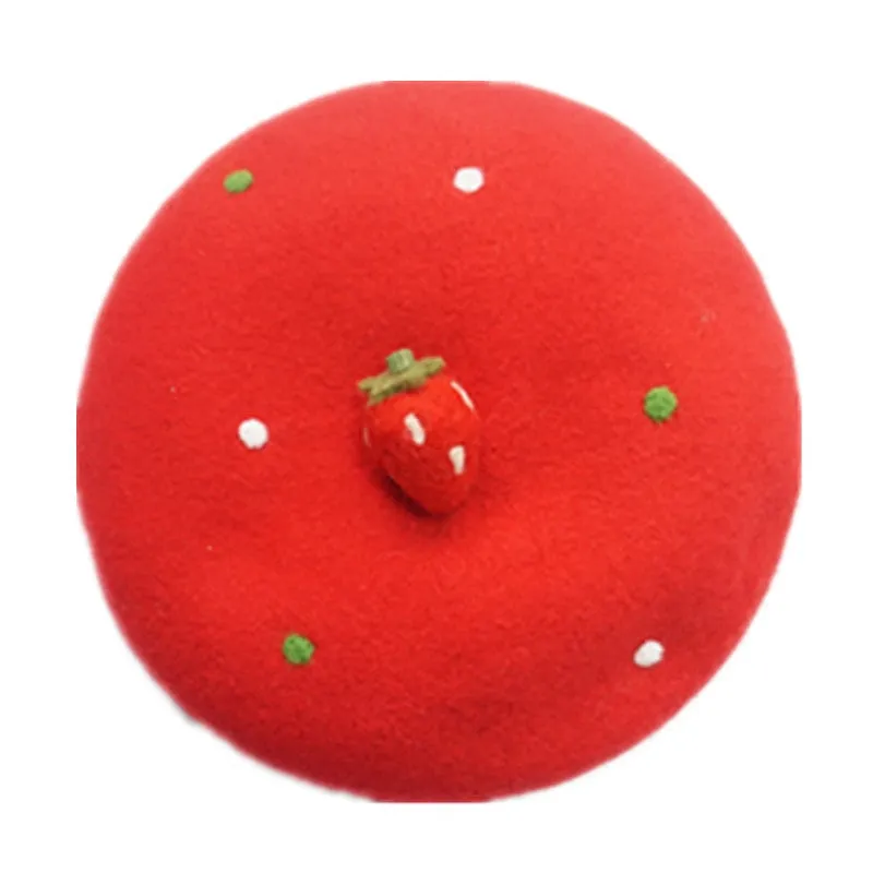 Strawberry red beret BY51020