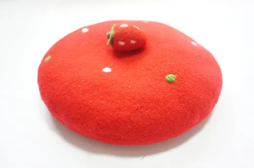 Strawberry red beret BY51020