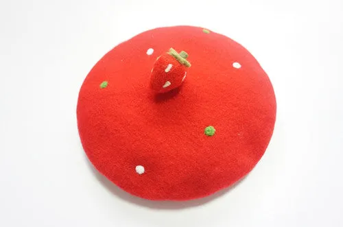 Strawberry red beret BY51020