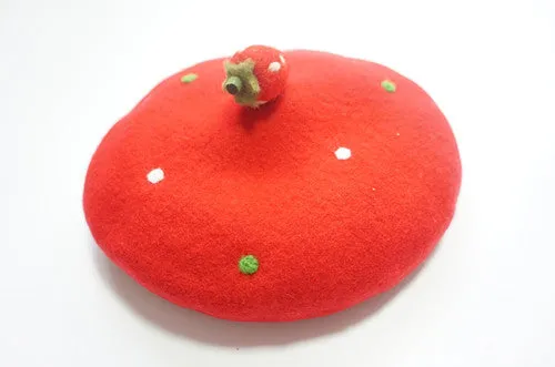 Strawberry red beret BY51020