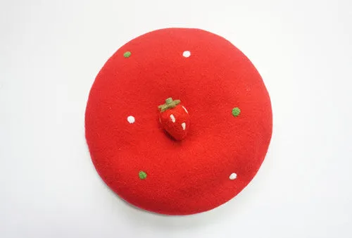 Strawberry red beret BY51020