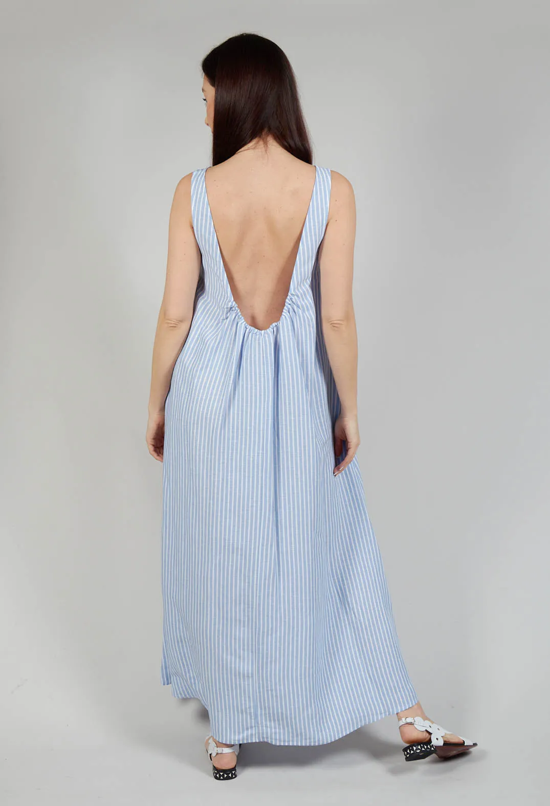 Striped Vest Dress in Riga Azzurra