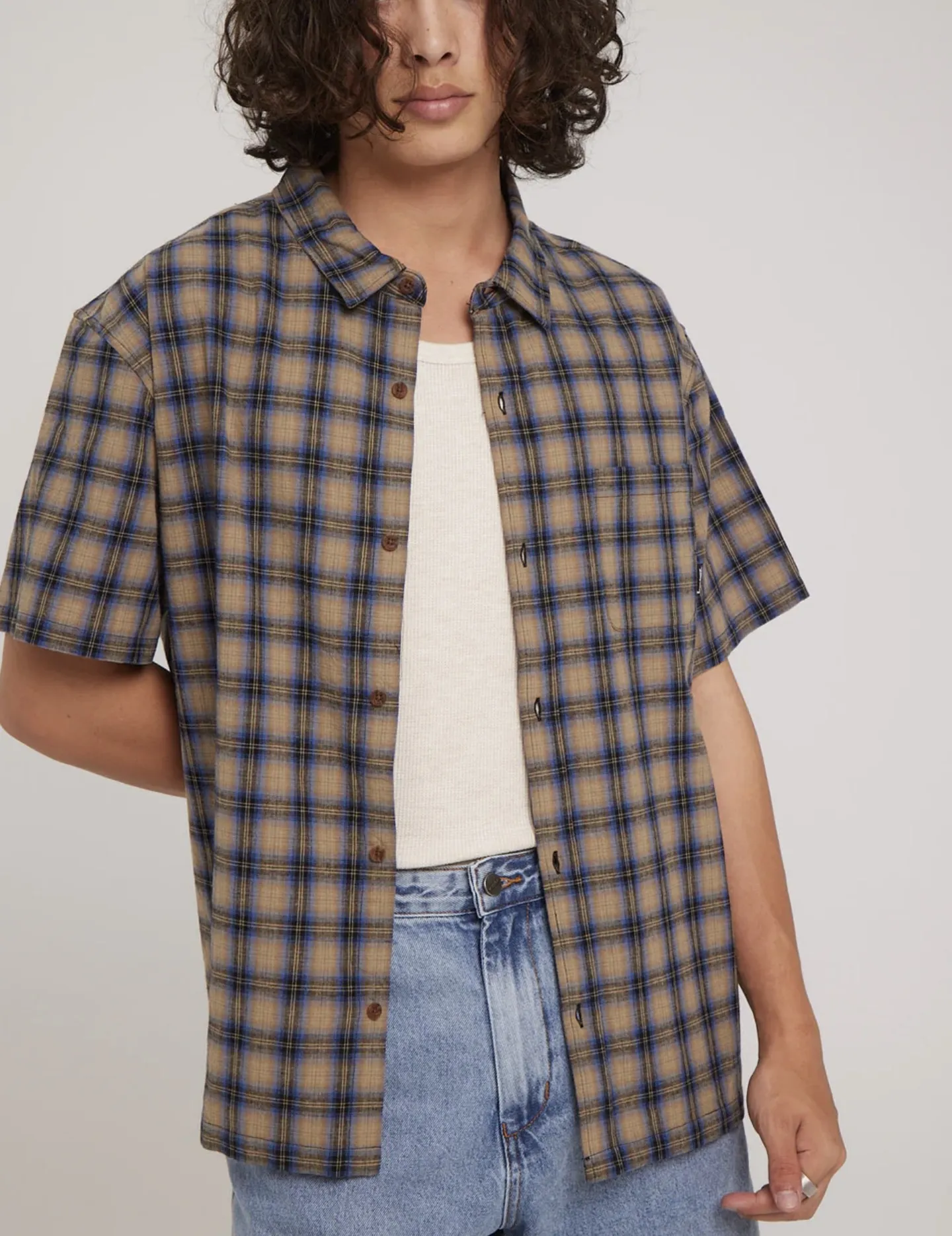 STUSSY  |Tartan Other Plaid Patterns Street Style Cotton