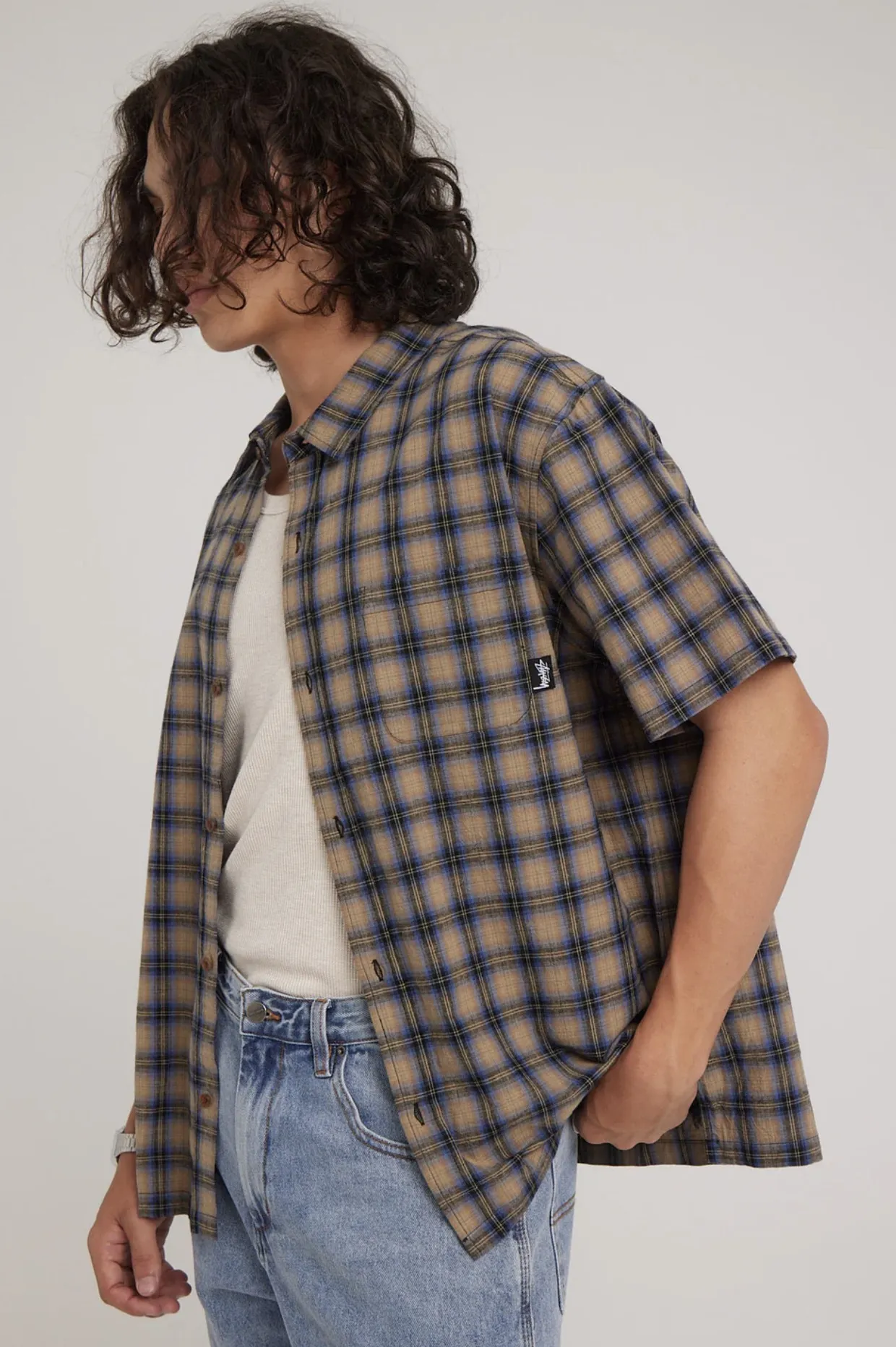 STUSSY  |Tartan Other Plaid Patterns Street Style Cotton