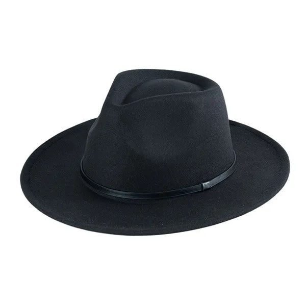 suede felt fedora hat in various colors