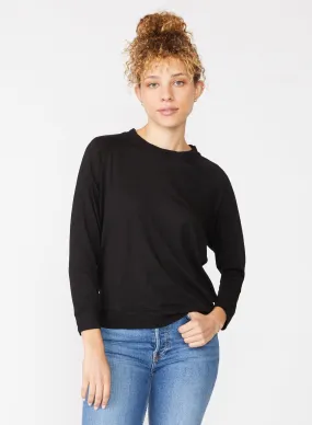 Supima Slub Jersey Black Sweatshirt Tee - Buy Now!