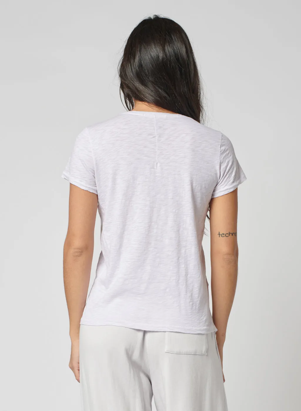 Supima White V-Neck Tee Shirt