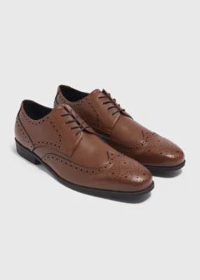 Tan Chisel Brogue Shoes