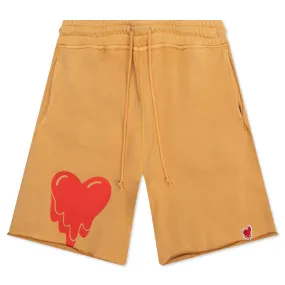 Tan Heart Logo Sweatshort.