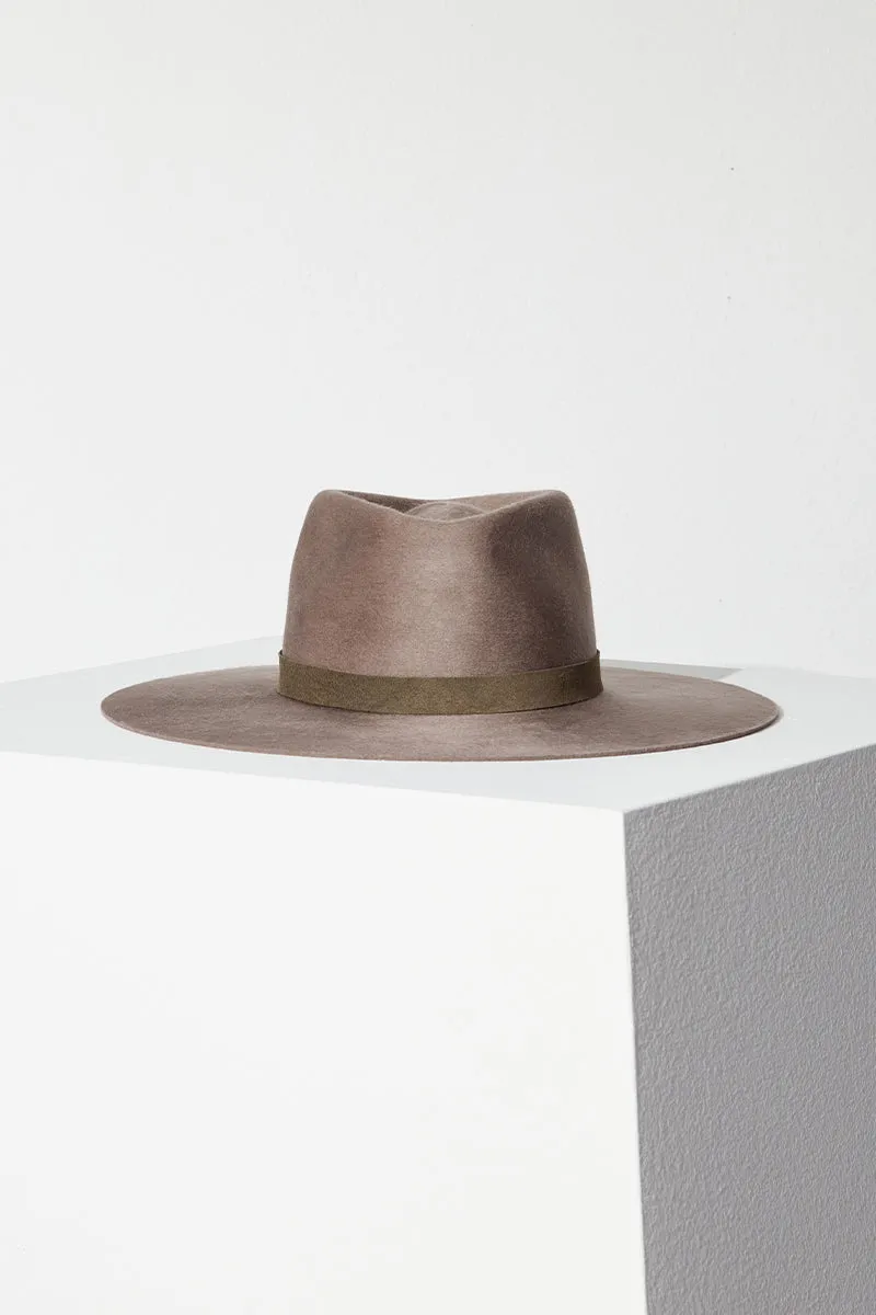 Taupe Grey Cole Fedora Hat