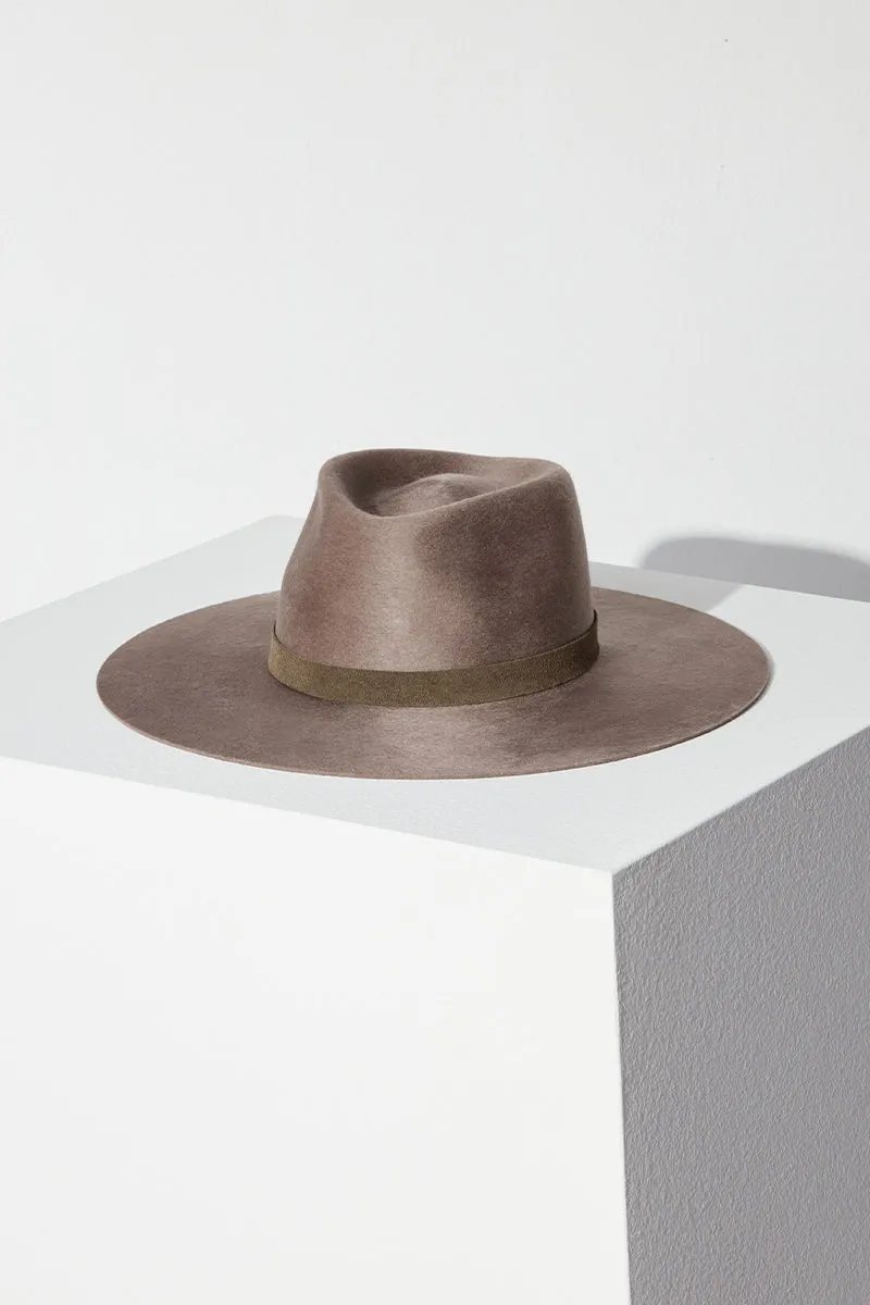 Taupe Grey Cole Fedora Hat