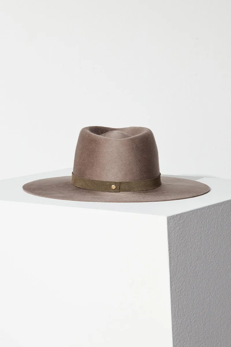 Taupe Grey Cole Fedora Hat