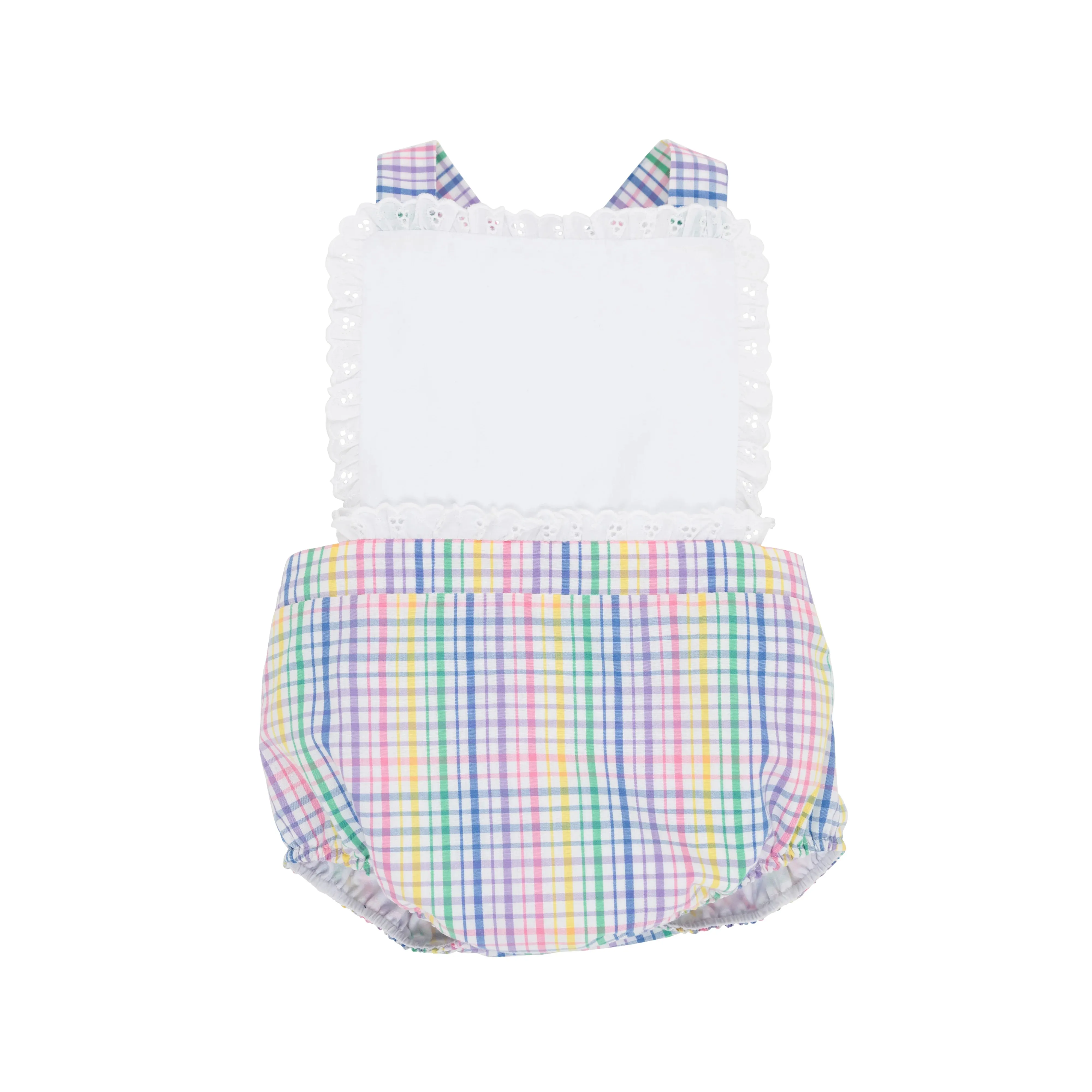 The Beaufort Bonnet Company - Colored Pens Plaid Sally Sunsuit