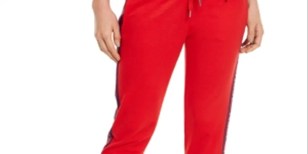 Tommy Hilfiger Women's Red Logo Jogger Pants - Size Medium