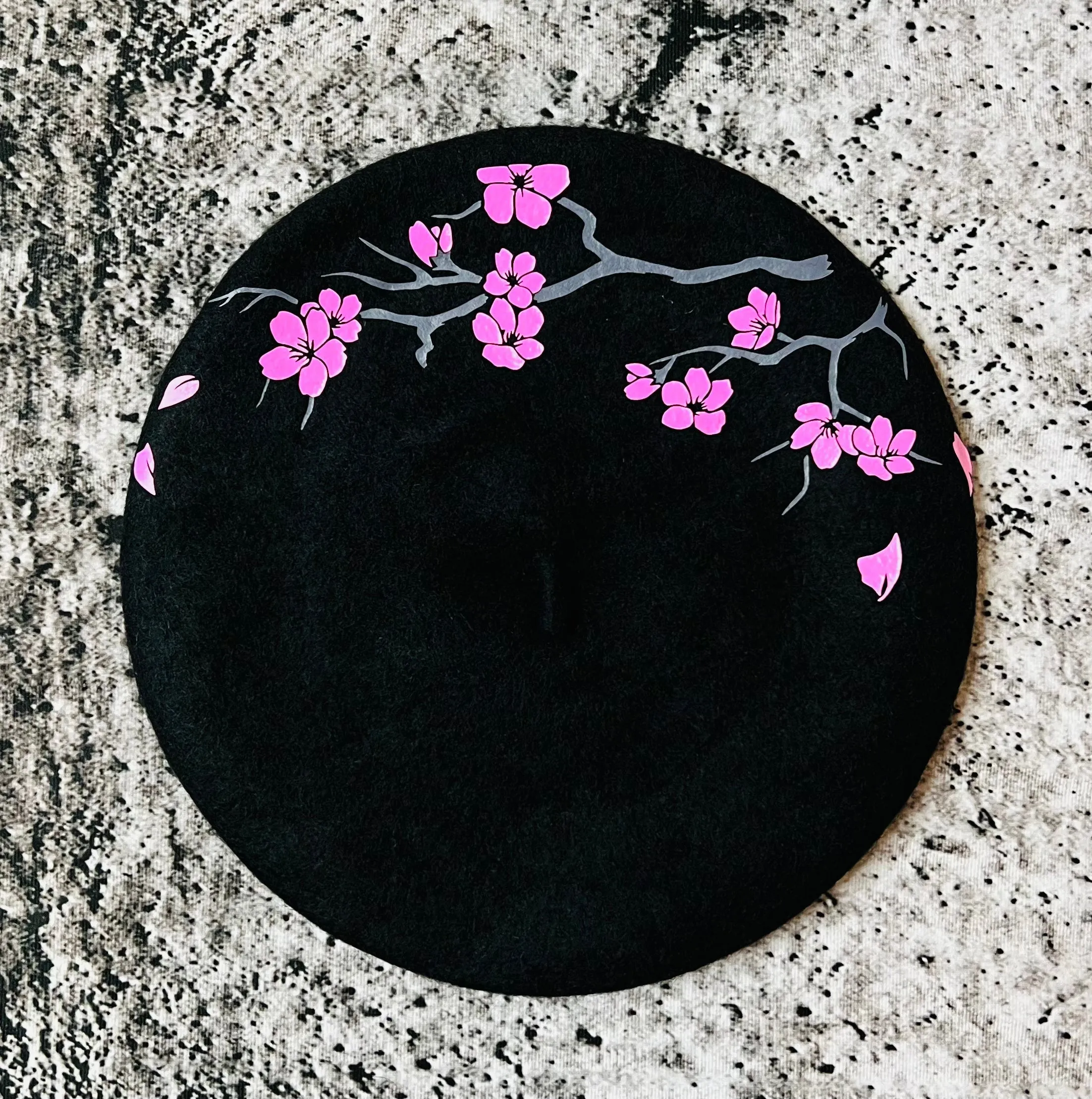 Vegan Beret - Cherry Blossoms